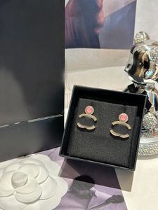 Moda diamante brinco jóias designer letra c parafuso prisioneiro para mulheres luxo rosa diamante brincos de ouro dia das mães dos namorados presente de jóias de casamento