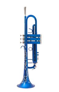Yeni Varış BB Trompet Yüksek Kaliteli Kırmızı Mavi Scrub Trompet Pirinç Müzik Aletleri Kompozit Tip Trompet