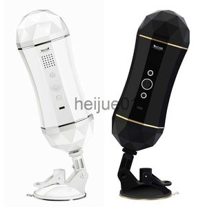 Masturbators Male Masturbator With Vibrator Hand Free Masturbation With Sug Cup Voice Penis Massager Pussy Vaginas For Men Sex Toy X0926