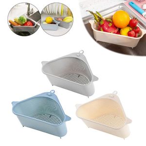 Hooks Multifunctional Corner Sink Drain Rack Shelf Suction Cup Basket Bowl Sponge Holder Kitchen Bathroom Storage Organizer