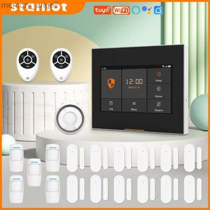 Alarm systems Staniot WIFI Version Tuya Intelligent Wireless WiFi House Security Alarm System Kits Compatible with Alexa and Google Home YQ230927