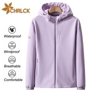 Giacche da esterno Felpe con cappuccio CHRLCK Giacca da trekking impermeabile da donna in pile antivento da corsa da uomo campeggio pesca caccia trekking cappotto antigraffio 230926