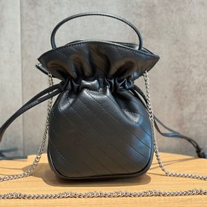 Дизайнерская мини-сумка-ведро Женские сумки на ремне Кожаная сумка через плечо