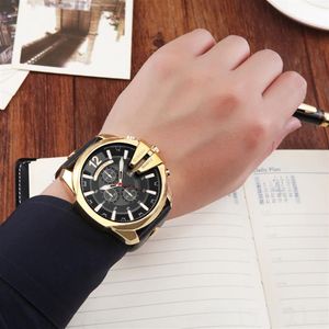 Relogio Masculino Mens Watches Top Brand Luxury Leather Strap Waterproof Sport Men Quartz Watch Mirital Male Clock Curren 8176240m