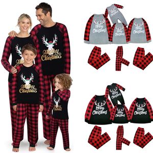 Family Matching Outfits Christmas Mommy and Me Clothes Outfits TopsPants Family Matching Pajamas Plaid Mother Daughter Father Son Sleepwear Xmas 230927