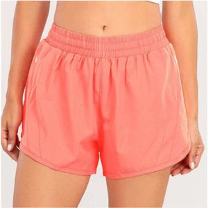 Mulheres LU LUL-0160 Moda Yoga Shorts Pant Mulheres Exercício Fitness Wear Marca Meninas Runn Elastic Gym Calças Senhoras Cordão Forrado Sportswear Curto 5LWV