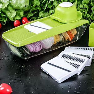 RT-1022 Vegetabilisk skärare Mandoline Slicer Potato Cutter Morot Grater Julienne Fruit Vegetable Tools Kitchen Accessories231J