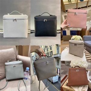 Loro piano loro piana designer pia bolsa de noite bolsa cosmética Bolsa de backpack LP19 Bolsa de backpack Bolsa de couro de couro duplo ombro oblíquo