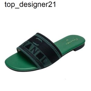 Novo 23ss bordado dazzle designer chinelos mulheres sandálias de luxo verão praia listras casuais chinelos planos slides mulheres senhoras bordados chinelos