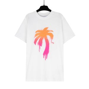 T-shirt W021029 Mens Designer Sketchy Over White Oveesize Mensweap Tshirt Loose Fashion Coconut Tree Kort ärmar Summer Casual Men Tshi