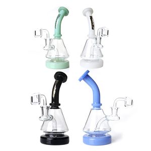 Hockahs Glass Bong 혼합 다채로운 파이프 Heady Mini Bongs Dab Rigs 작은 Bubbler Beaker Recycle Oil Rig 삽입 PERC 7 인치 흡연 수도관