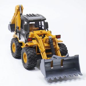 Modellino auto 2in1 Ingegneria Pressofuso Set Giocattoli per ragazzi Trattore in lega Escavatore Bulldozer Bambini Camion Bambini Pressofuso Modello di veicolo agricolo Regalo 230927