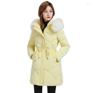 Women's Trench Coats Winter Fashion Cotton-padded Jacket Feminine Temperament Long High-end Trend Hooded Slim 2023 Ladies Loose Warm Coat