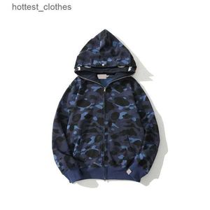 Hoodies & Sweatshirts Baped Shark Fashion Embroidered Camouflage Jacket 9fbw