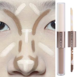 Concealer Double-ended Highlighting Contouring Stick 2-in-1 Concealer Pencil Cement Grey Three-dimensional Nose Shadow Bronzers Makeup Pen 230926