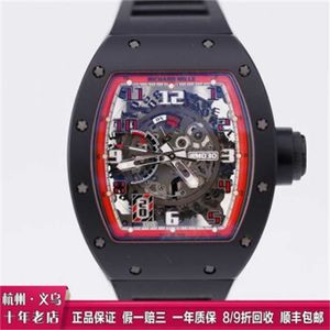 Automatiska mekaniska armbandsur Richarmill Tourbillon Watches Sport Luxury Watch RM030 Ceramic Date Display Dynamic Storage Mensw Atcha Utomaticm Achin WN866