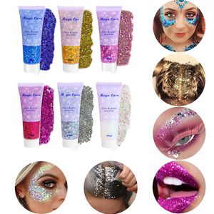 Body Glitter Body Glitter Gel Long Lasting Waterproof Eyeshadow Stage Party Glitter Eyeshadow Hair Face Body Glitter Cream Diamond Makeup 230926