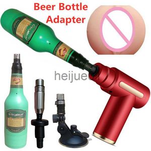 Masturbatoren Faszienmassagepistole Adapter Männlicher Masturbatorbecher Tragbare Bierflasche Echte Vagina Erotikspielzeug für Erwachsene Sexspielzeug für Männer Sexmaschine x0926