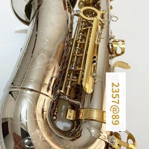 Profesjonalny saksofon altowy w dół e-tutu O37 Oryginalna struktura grawerowanie wykwintne wzór gry alto sakso-jazz instrument 00