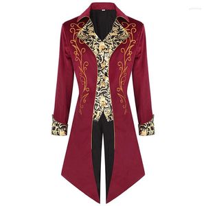 Herrgravrockar herrar steampunk vintage tailcoat jacka gotisk viktoriansk frock rock enhetlig halloween kostym party prom tuxedo män xxl