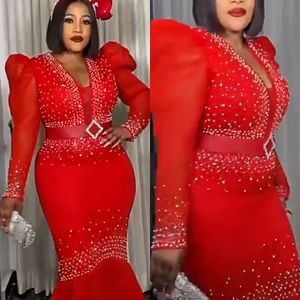 Plus size Dresses African Turkey Mermaid Dresses For Women Plus Size Evening Gowns Puff Sleeve Dress Wedding Party Robe Ankara Ladies Outfits 230927