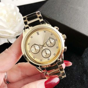 2023 orologi di marca di moda all'ingrosso orologio da polso al quarzo con cinturino in acciaio in metallo stile unisex da donna, orologi di spedizione gratuiti