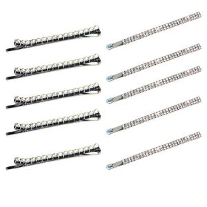 10pcs Hairpins Rhinestone Attractive Bobby Pins Hair Clips for Girls Fashion Crystal Wedding Hair Accessories for Women Lady2494
