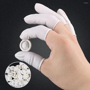 使い捨て手袋白い多機能自然ラテックス約260/700ピース指先の指のコット非毒性保護ゴム