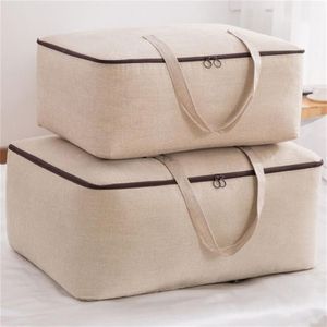 Mcao stora filtkläder förvaringspåsar ingen lukt fuktsäker bomullslinne tyg kollaster under sängen arrangör ht0902 220531257w