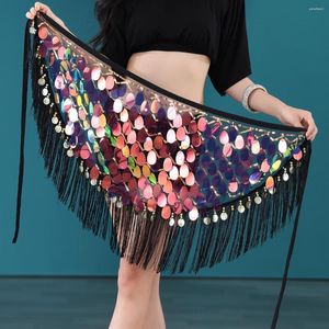 Stage Wear Adult Sexy Fringe Sequin Coin Oriental Belly Dance Costume Belt For Sale Women Dancing Hip Scarf Scarves Bellydance Accessories