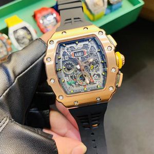 Męski ruch automatyczny obserwuje puste szkielet szkieletu Rose Gold Fashion Watch Men Montre de Luxe283m