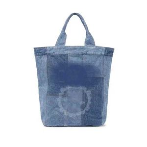 Minoria Gani Sorriso Rosto Impresso Cowboy Tote Bag Mulheres Verão Grande Saco Um Ombro Portátil Grande Capacidade Bolsa 230915