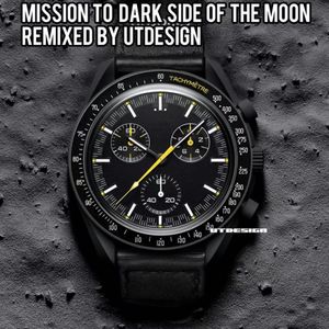 ムーンメンズウォッチフル機能Quarz Chronograph Watches Mission to Mercury 42mmナイロンラグジュアリーウォッチ限定版マスターwristwatc244s
