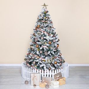 Christmas Decorations Large Flocking Encrypted Tree Set Year Luxury Artificial Gifts For Kids Ornaments Home Decoration