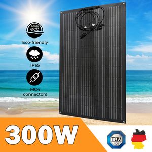 Laddare 300W 600W solpanelpaket 18V flexibel cellenergi laddare kraftbank för utomhus camping yacht husbil bil RV -båt 230927