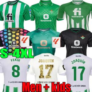 23 24 Gerçek Betis Futbol Formaları Özel Baskı Çocukları Joaquin B Iglesias Evde Camiseta de Futbol Juanmi Kanalları Fekir Futbol Gömlekleri Copa del Rey Final