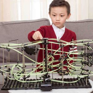 Oyuncak Roller Coaster Tuğla Oyuncak Toys Mermer Koşu Yapı Taşları Model Mids Creative DiY oyuncak Model Solun Solun