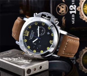 AA PANER 2023 CHRONOGROGRE CLOCK DESIGNER يشاهد الكوارتز للرجال الفولاذ المقاوم للصدأ الفولاذ المقاوم للصدأ الفرقة السود