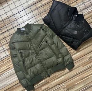 23ss Winter Men's Women's Couple Style Spliced Warm Baseball Neck Flight Jacket Down cotton Coat Youth Stand Neck Short Casual Coat