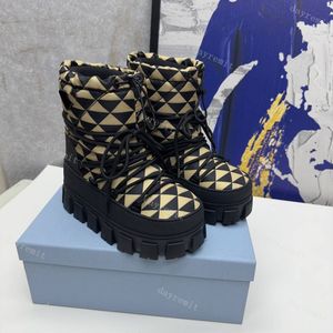 Gabardine Boots Snow Boot Women Designer Boots nylon buty eiderown buty haftowane mody bo botki spiczaste buty