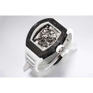 designer men luxury Watch Richa Milles RM055 automatic mechanical movement carbon fiber rubber strap wristwatches waterproof with box 6GSD