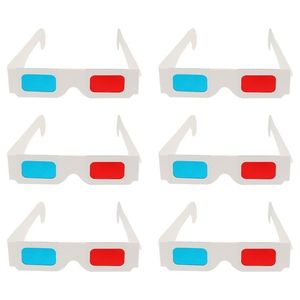 VR AR Accessorise 100Pcs Cardboard 3d Glasses Disposable Paper 3D Video Red And Blue Set Universal Anaglyph For Movie 230927