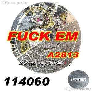 Em Asian 2813 Automatisk herrklocka Ceramics Bezle Black Dial No Date rostfritt stål armband mig super watches puretime307w