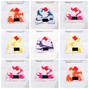 Cappelli invernali per donna Uomo Designer Gradient Tie Dye Berretto con risvolto slouchy 6 colori Cappello moda streetwear