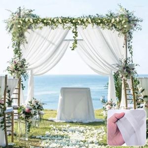 Party Decoration Wrinkle-Free Wedding Backdrop Gardiner 2 Paneler Vit chiffong som tygdraperier för bågdekor Canopy Bed Gardin