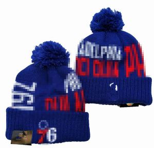 Philadelphia Beanies North American Basketball Team Side Patch Winter Wool Sport Knit Hat Skull Caps A2