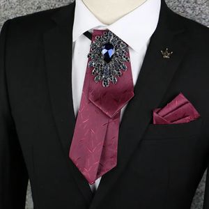 Szyja krawat męski kieszonkowy zestaw Bowtie Pajaritas Diamond Wedding Wedding Ties Zestaw Setek krawat Butterfly Cravate Pour Homme 231013