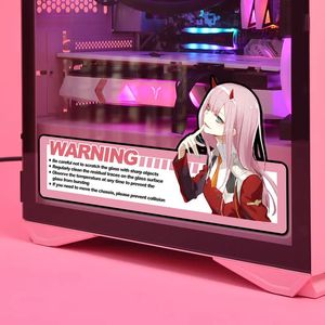 Duvar çıkartmaları PC Case Karikatür Dekor Dahası için Anime Bilgisayar Şasi Cam Dekorasyonlu Çıkarılabilir Su Geçirmez 230927