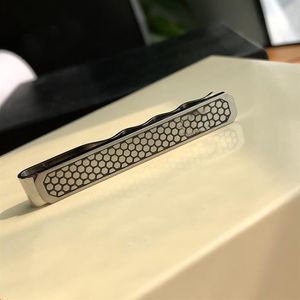 M-01 Luxury Designer Tie Clip Titanium Steel Metal Fashion Jewelry for Men with Box242L