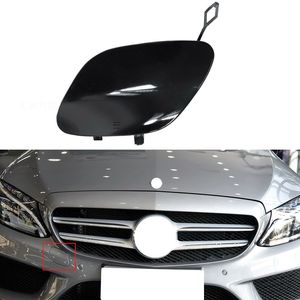 Ny bilstötfångare kroktäckning Auto Front Bumper Tow Hook Eye Cap Black Replacement för Mercedes Benz C-Class C300 C400 W205